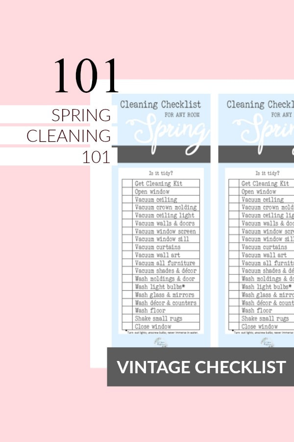 Spring Cleaning Checklist for Any Room Printable