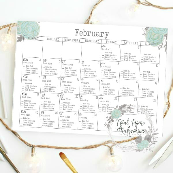 February Homekeeper's Calendar