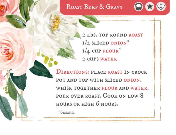 Skinny Roast Beef with Gravy Recipe Card